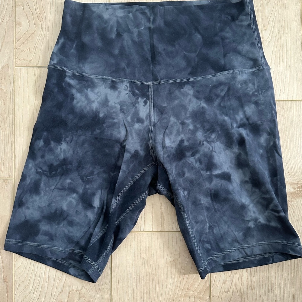 lululemon athletica Black Tie-Dye Bike Shorts